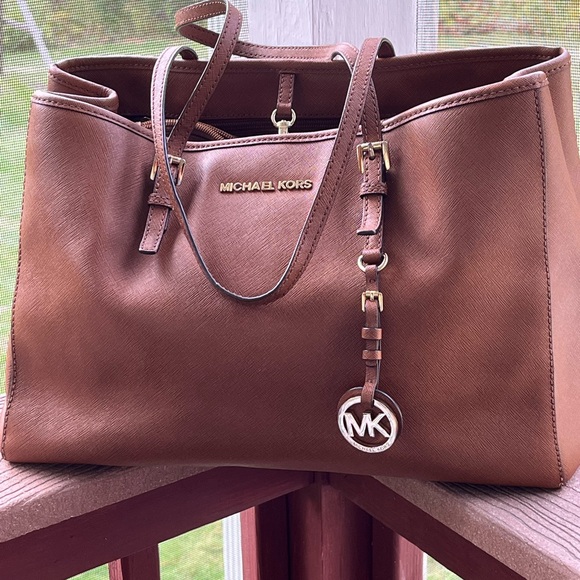 Michael Kors Tan Leather Tote - Picture 1 of 8